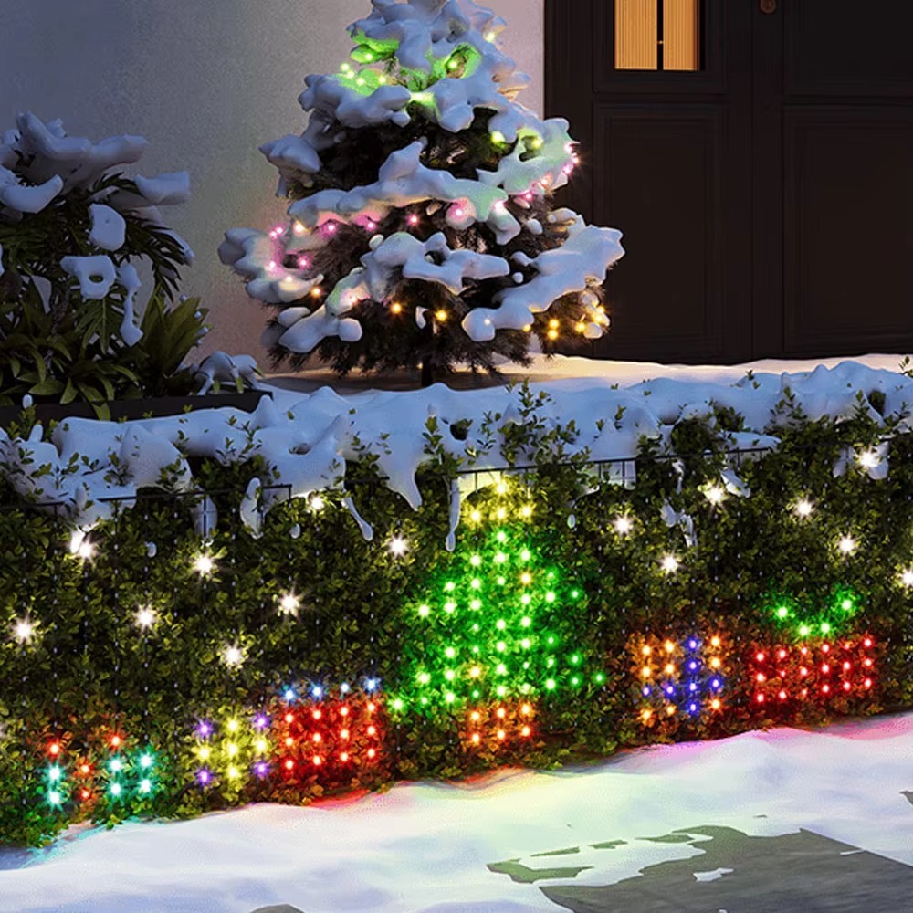 ชุดไฟตาข่ายคริสต์มาสแบบใหม่ คว - Outdoor Lighting Waterproof บทวิจารณ์และราคา