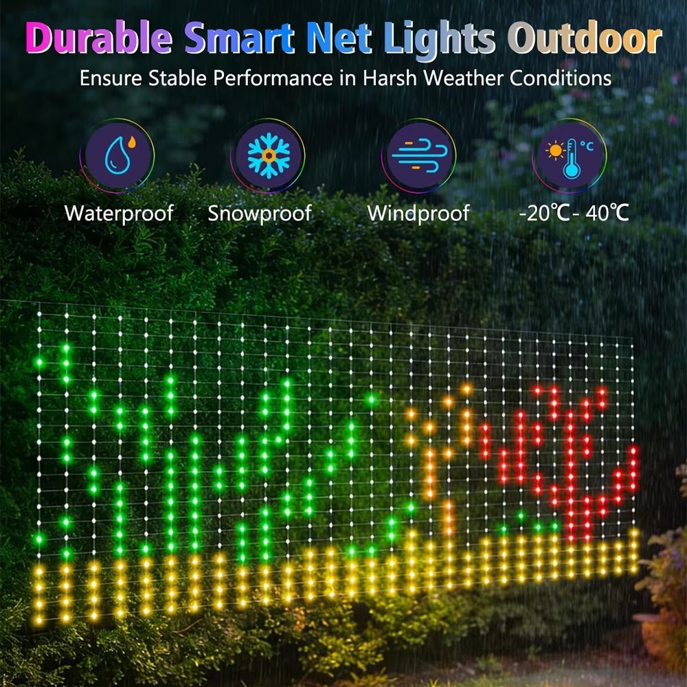 ชุดไฟตาข่ายคริสต์มาสแบบใหม่ คว - Outdoor Lighting Waterproof บทวิจารณ์และราคา