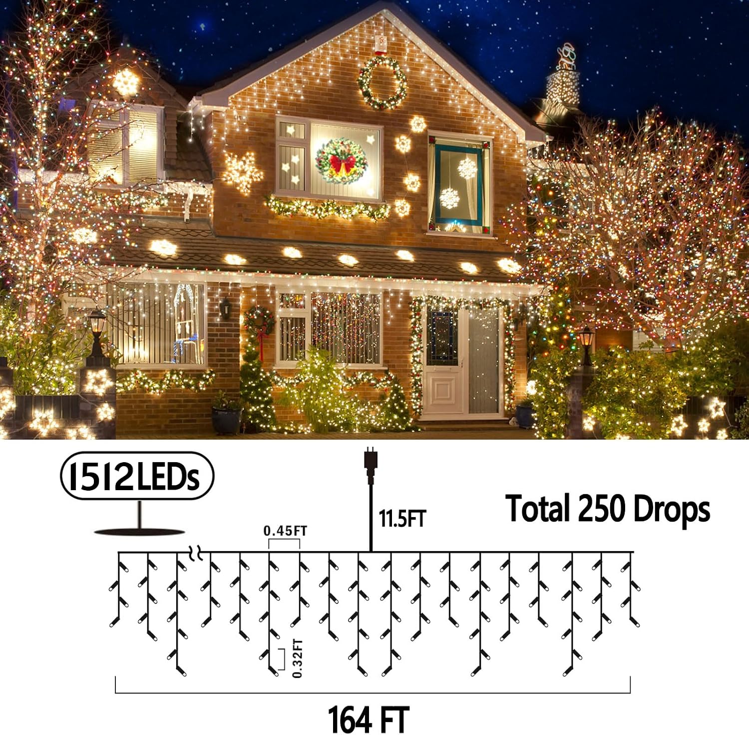 ไฟประดับคริสต์มาสสำหรับใช้ภายน - Outdoor Lighting Waterproof บทวิจารณ์และราคา