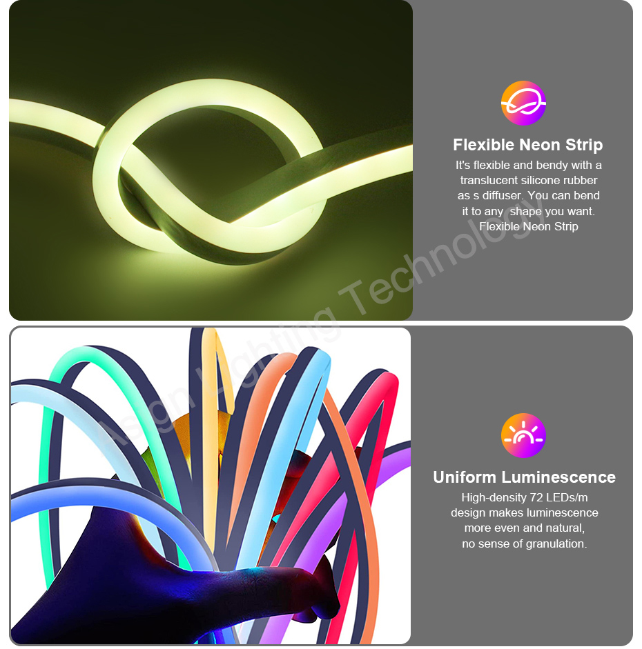 ไฟเส้น LED นีออน RGB 5050 แบบย - Outdoor Lighting Uk บทวิจารณ์และราคา