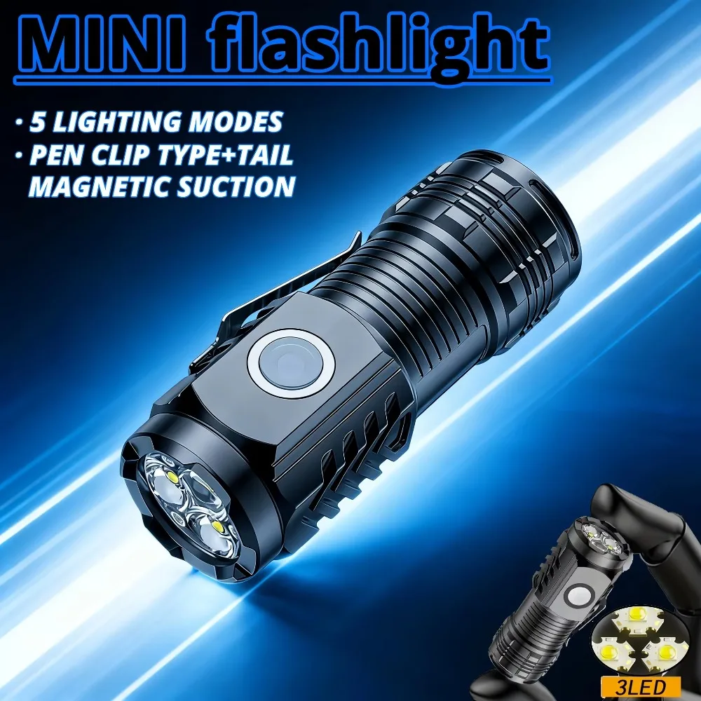 ไฟฉายขนาดเล็ก 3LED พร้อมคลิปหน - Outdoor Lighting Black บทวิจารณ์และราคา