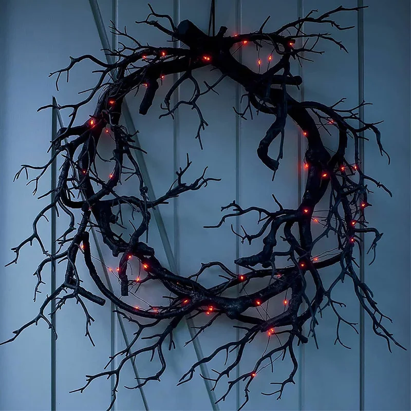 พวงหรีดตกแต่งฮาโลวีนตกแต่งสำหร - Outdoor Lighting Effects บทวิจารณ์และราคา