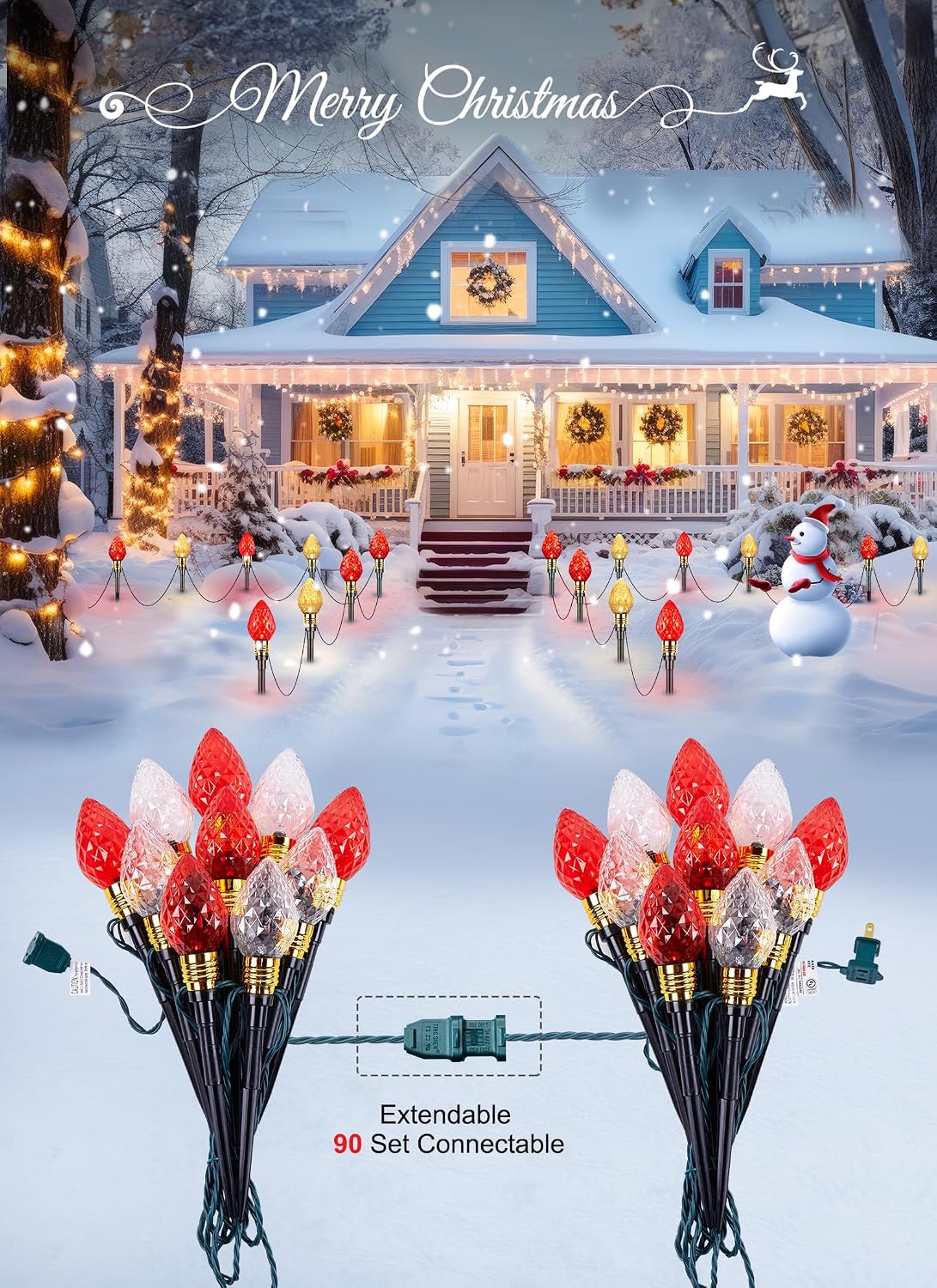 ไฟประดับทางเดินคริสต์มาสสำหรับ - Outdoor Lighting Pathway บทวิจารณ์และราคา