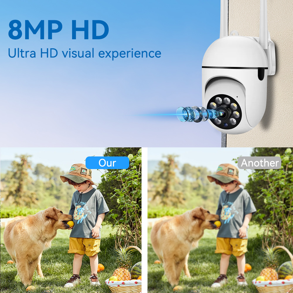 กล้องวงจรปิด IP 8MP 2.4G Wifi  - Outdoor Lighting Track บทวิจารณ์และราคา